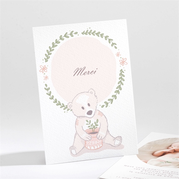 Remerciement naissance tendre nounours