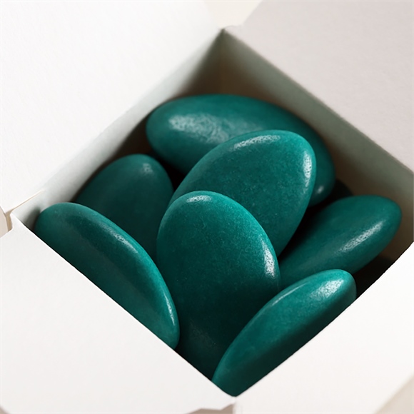 Dragées communion chocolat vert émeraude