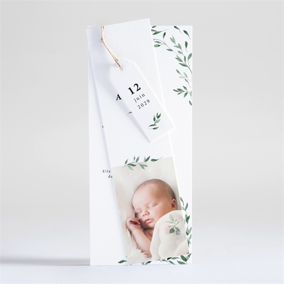 Faire-part naissance Douceur végétale réf.N93107