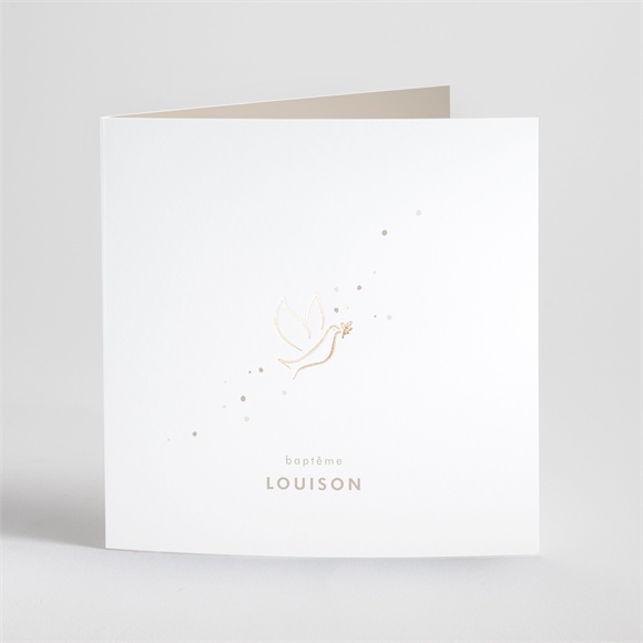 Faire-part de baptême Envolée minimaliste réf.N46120