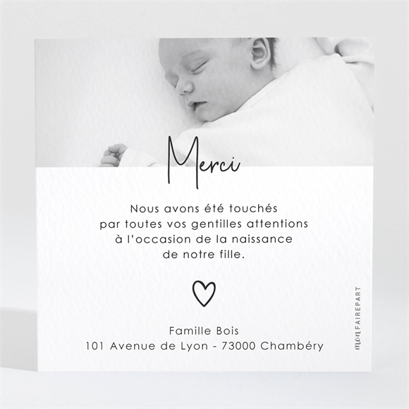Remerciement naissance Hello Baby