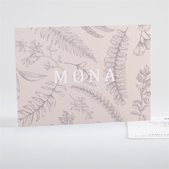 Remerciement naissance Gravure élégante photo réf.N15109