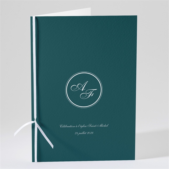 Livret de messe mariage monogramme