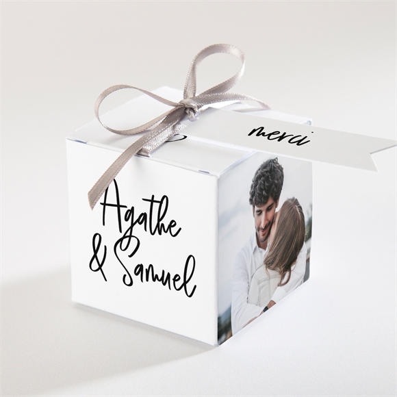 Boîte de dragées mariage juste nous