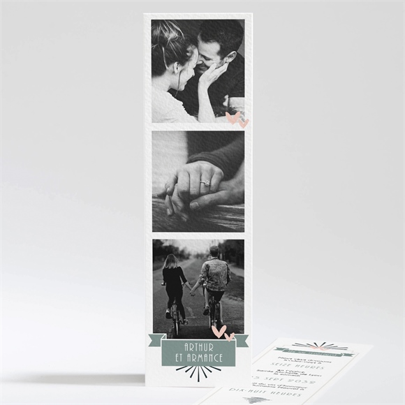 Faire-part mariage Petit Pele Mele réf.N201225