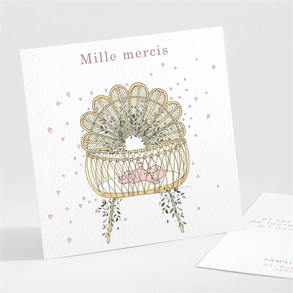 Remerciement naissance tendre berceau