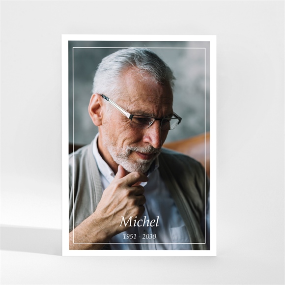 Remerciement décès Beau portrait Magnet réf.N21056
