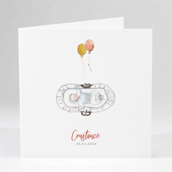 Faire-part naissance tendre aquarelle