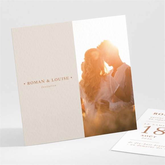 Carton d'invitation mariage beauté délicate