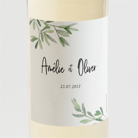 Etiquette de bouteille mariage Sous les Oliviers réf.N3001772