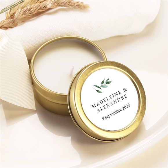 Bougie mariage A l'ombre de l'olivier réf.N360325