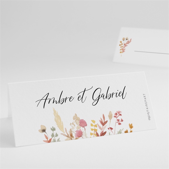 Marque-place mariage incandescent