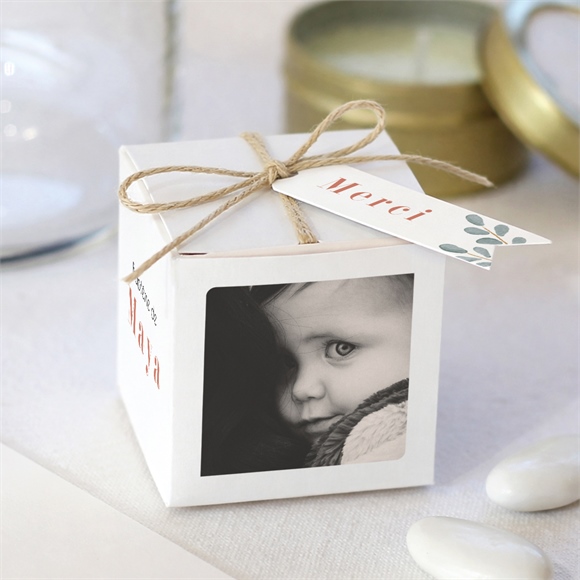 Boîte de dragées baptême joie de la foi