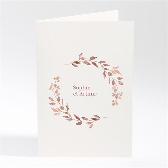 Menu mariage poésie cuivrée