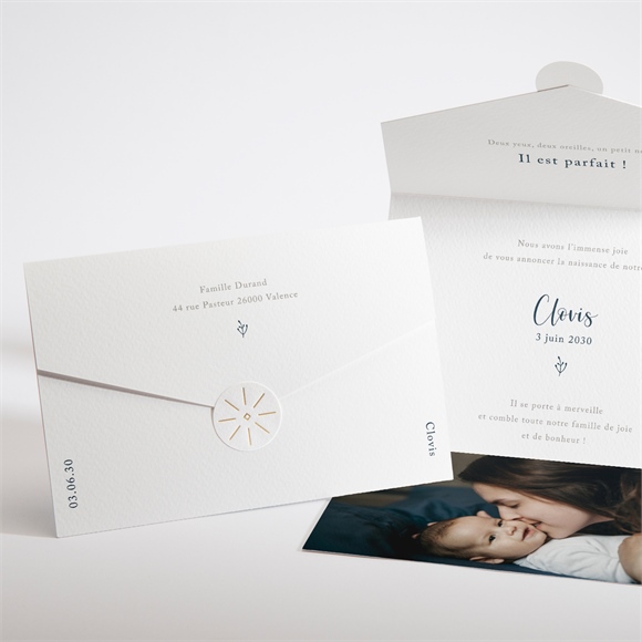 Faire-part naissance Pêle Mêle enveloppe réf.N97140