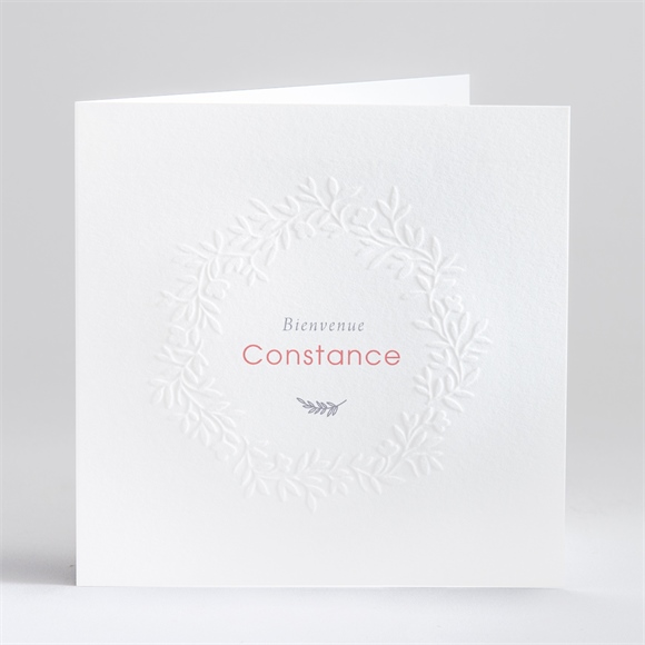 Faire-part naissance ma présentation gaufrage