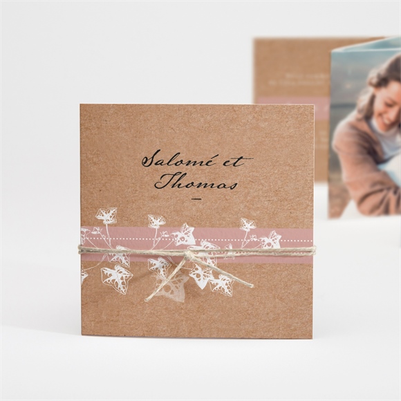 Faire-part mariage Lierre grimpant accordéon réf.N831107