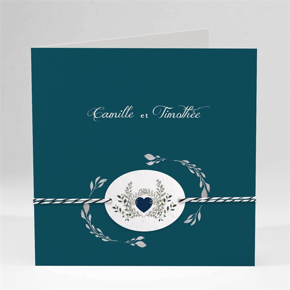 Faire-part mariage Tourbillon sentimental plié réf.N451358