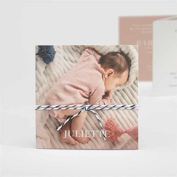 Faire-part naissance follement accordéon