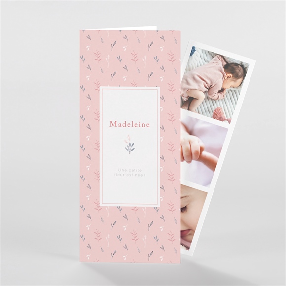 Faire-part naissance graine de fille photomaton