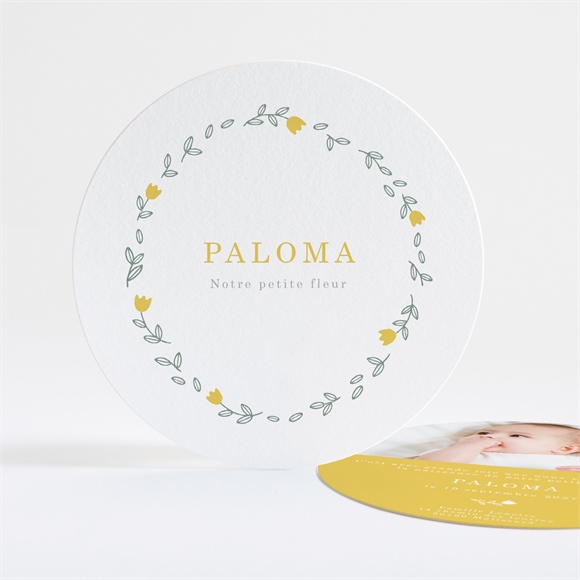 Faire-part naissance Belle Annonce en rond réf.N321202