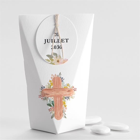 Boîte de dragées communion Symboles et Foi Étui réf.N520227