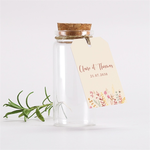 Mignonette mariage Élégance Champêtre étiquette réf.N291379