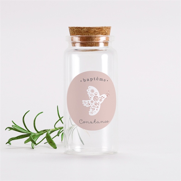 Mignonette baptême Profil de colombe sticker réf.N3601461