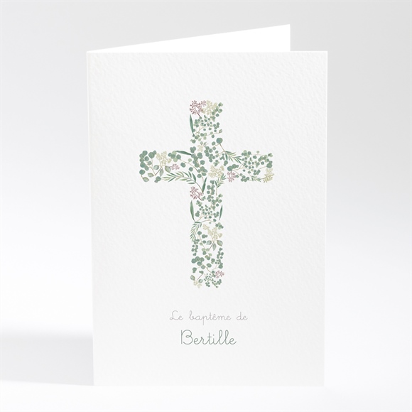 Faire-part de baptême belle journée plié