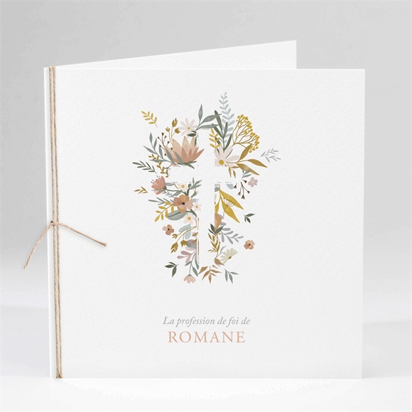 Faire-part profession de foi Force plié réf.N451424