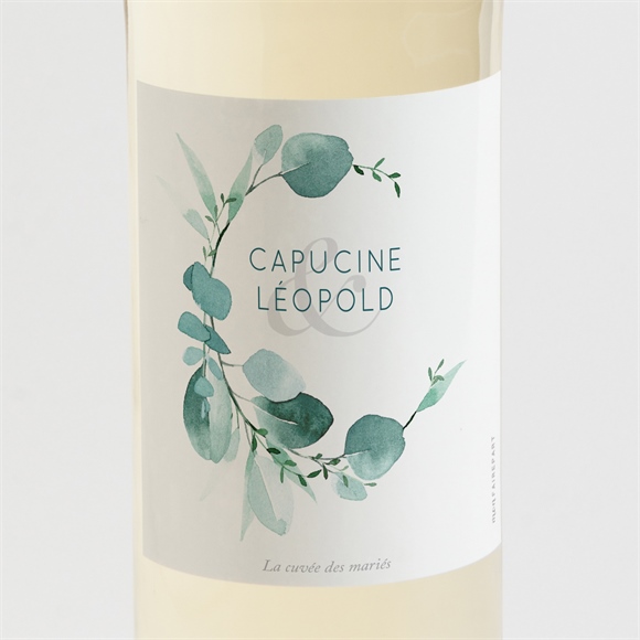 Etiquette de bouteille mariage Grande Esquisse réf.N3001929