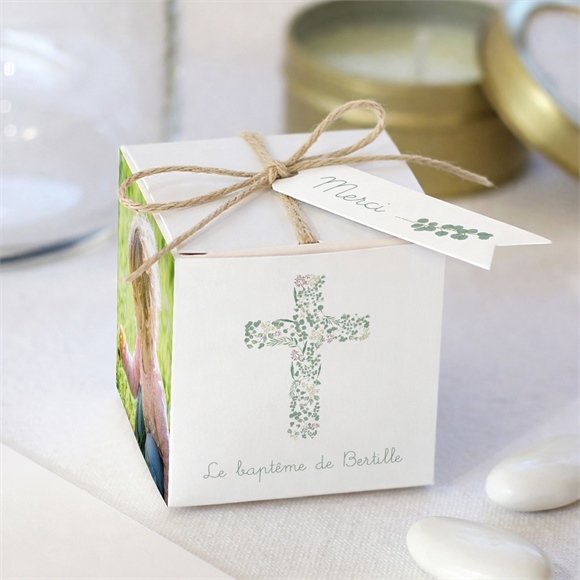 Boîte de dragées baptême belle journée