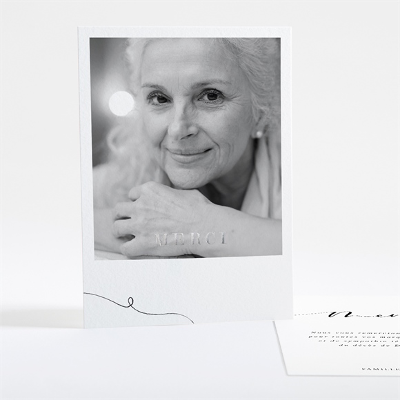 Remerciement décès tant de souvenirs dorure