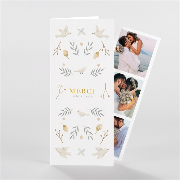 Remerciement mariage céleste photomaton