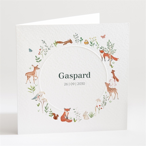 Faire-part naissance gaiement gaufrage