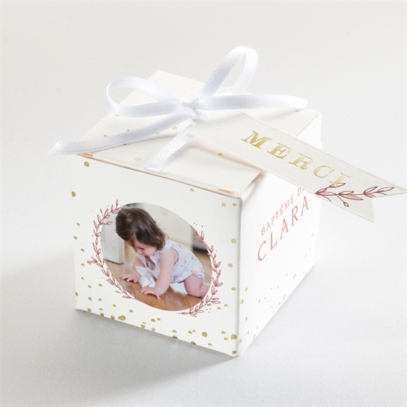 Boîte de dragées baptême moment de grâce