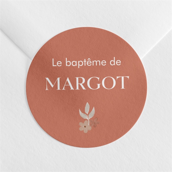 Sticker baptême Florilège réf.N3601704