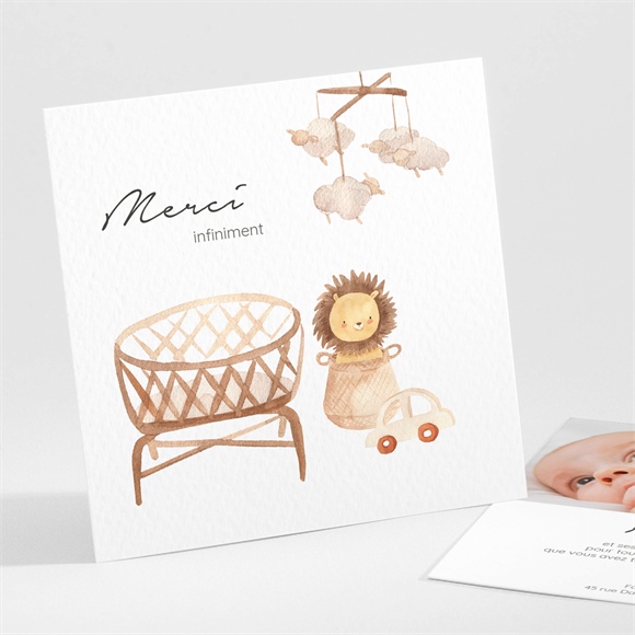 Remerciement naissance mon lion en peluche