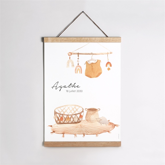 Affiche naissance Mes petits Arc-en-ciel réf.N260164