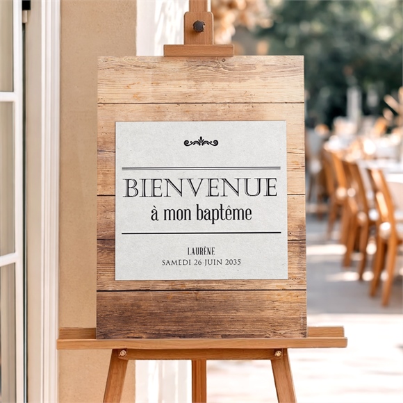 Panneau bienvenue maison du baptême !