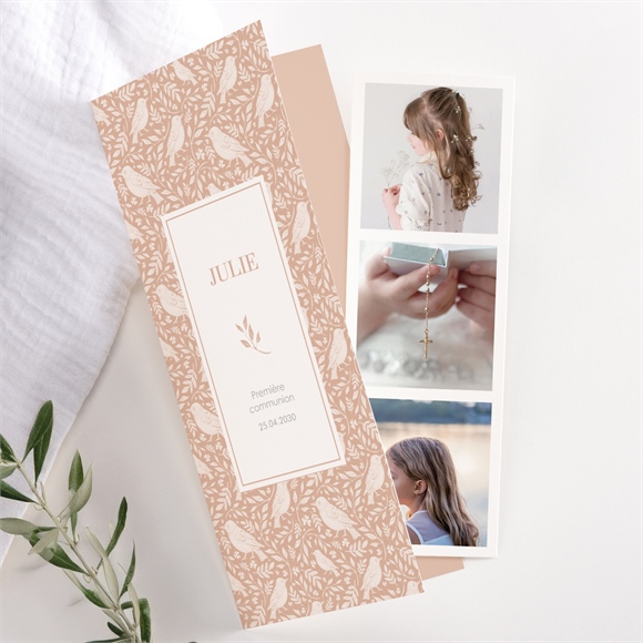Faire-part communion beaux symboles