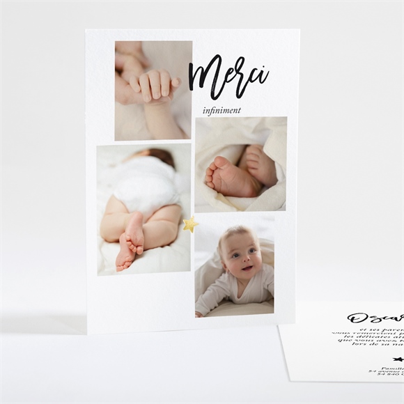 Remerciement naissance Mon pêlemêle réf.N28162