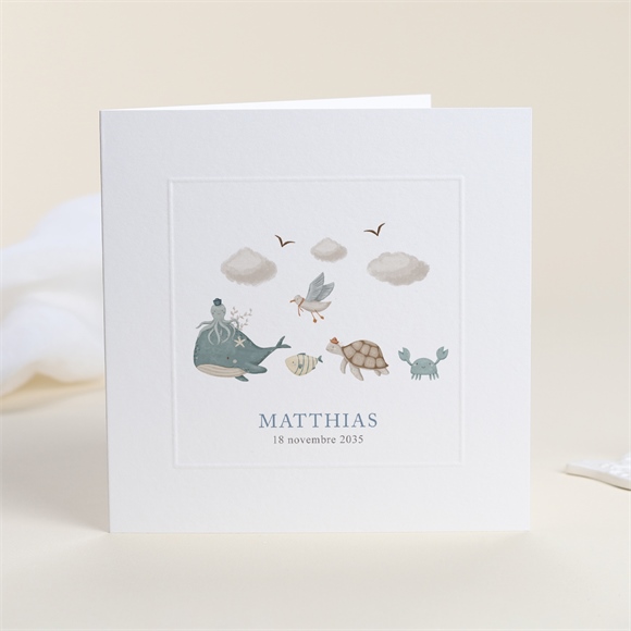 Faire-part naissance mer