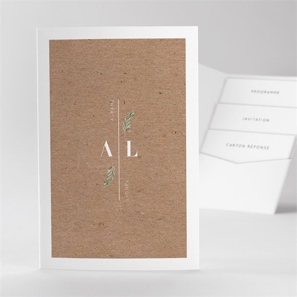 Faire-part mariage Let Love grow ! Pocketfold réf.N84154