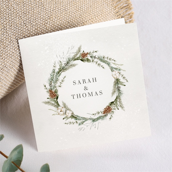 Faire-part mariage noël