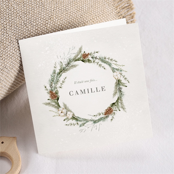 Faire-part naissance douceur d'hiver