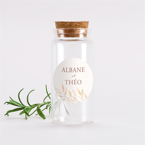 Mignonette mariage Poésie Boheme sticker réf.N3601814