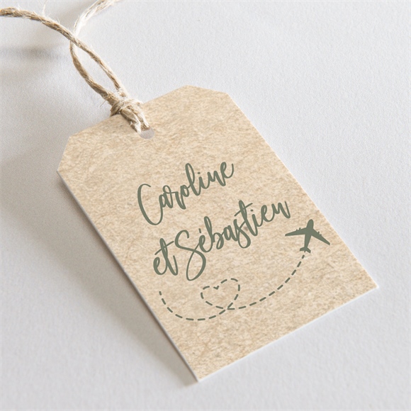 Etiquette mariage Billet d'avion réf.N291734