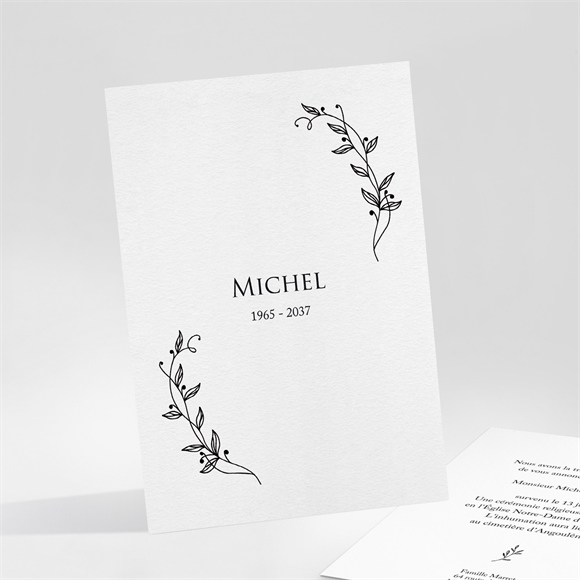 Faire-part décès Gratitude réf.N251106