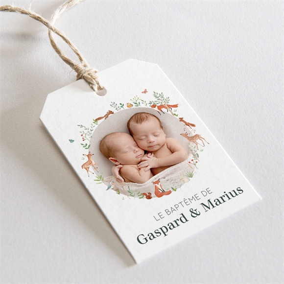 Etiquette baptême Forêt réf.N291801
